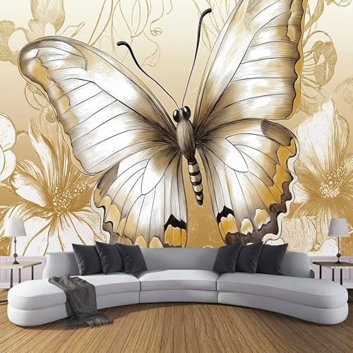 Papel Tapiz Fotográfico Estética Retro Vegetal Murales, Animal Mural De Pared Papel Tapiz Fotográfico, 150X105Cm Mural De Murales De Pared Para Sala De Estar Dormitorio