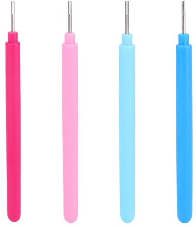 BOXOB 4 Stück Papier Quilling Werkzeuge, Geschlitzte Quilling-Stifte Papierblumen-Rollwerkzeuge für Heimwerkerarbeiten Kreationen Kartenherstellung Kunsthandwerk Handarbeit Zubehör (4 Farben)