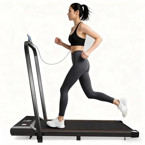 Tapis De Marche Inclinable,Tapis De Course Silencieux, Walking Pad 3.0HP, avec Audio Bluetooth, APP Gratuite, Télécommande et LCD, Walking Pad Compact pour Le Bureau et la Maison,Vitesse1-6 km/h