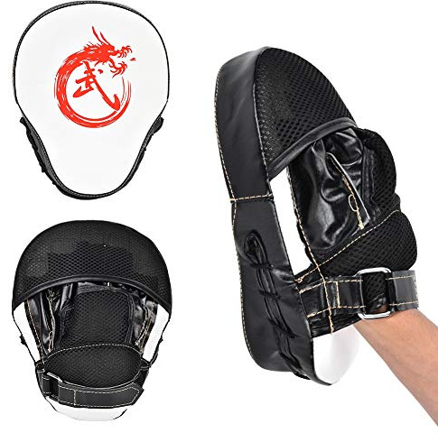 Stylebest Handmålsvante i PU-läder för stans- och Kickboxningsträning, Böjd Design, Storlek 11,02x7,48x1,38 Tum, Lämplig för Thaiboxning och Taekwondo