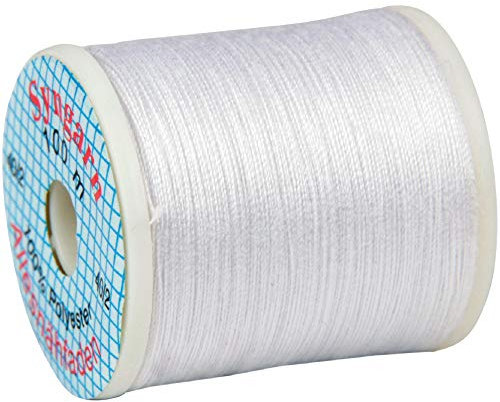 Syngarn - 10 Spulen mit je 100m (Weiß) Stärke Nm 40/2 - Allesnäher, Das Garn aus 100% Polyester für alle Nähzwecke und Stoffarten