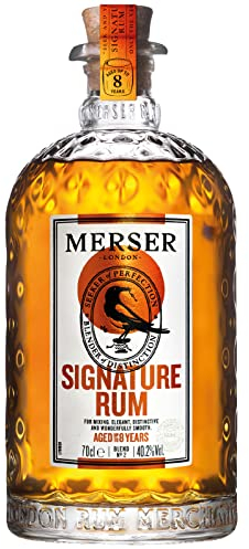NEW Merser Signature Rum 70cl | An Exquisite Blend of Caribbean Rums | Aged up to 8 years | Award Winning Rum | 40.2% ABV