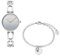 s.Oliver Armband Edelstahl Damen Armschmuck, mit Kristall, 17+3 cm, Silber Armbanduhr Damen Quarzuhr Analog, mit Edelstahl Armband, Silber, 3 bar Wasserdicht