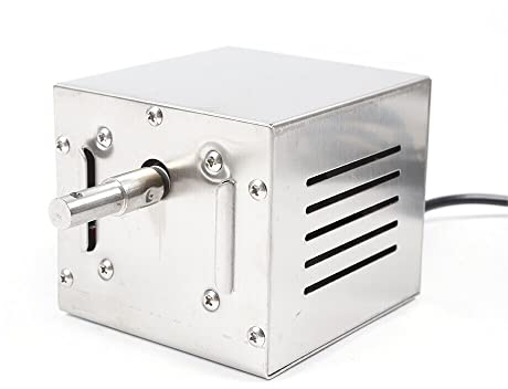 InSyoForeverEC Barbacoa de barbacoa de motor, asador de asador, asador de acero inoxidable, asador, asador giratorio, asador, asador de barbacoa, motor de asado, 60 kg, 25 W
