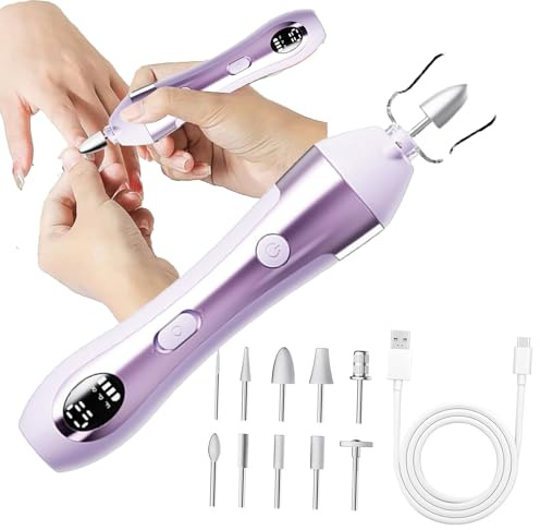 Appareil À Limer les Ongles Électrique - Polisseur À Ongles Portable, Anti-éclaboussures, 3 Modes de Fonctionnement, pour Limer, Polir et Enlever les Cuticules, Parfait pour les Amateurs de Soins