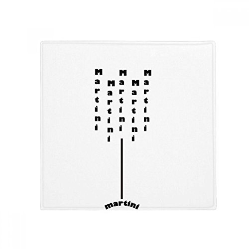 DIYthinker Martini con Su Copa Antideslizante Suelo Pet Square Mat Baño Sala Cocina Puerta 60 / 50Cm Regalo 50X50Cm