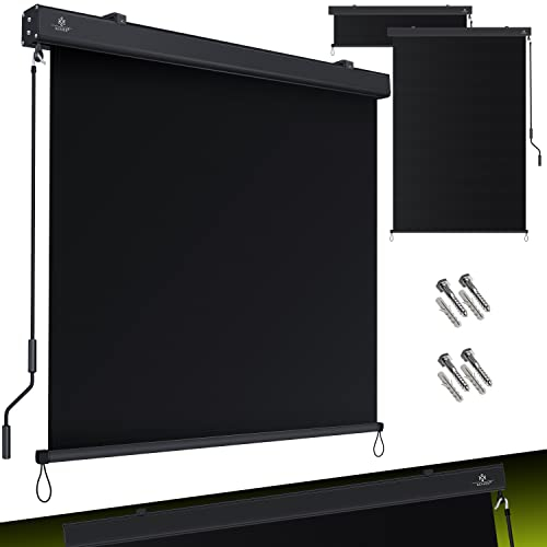 KESSER® Store Vertical Store extérieur Mécanisme à manivelle Store de Balcon Protection Solaire et visuelle, Store extérieur avec manivelle Coffre de Store, Balcon et terrasse, anthracite, 160 x 250cm