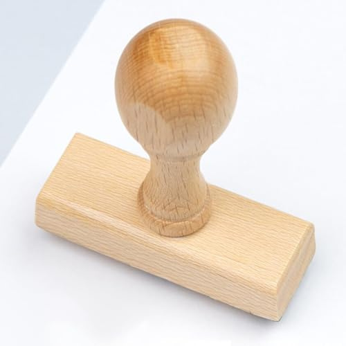 Stamp by Me | Sello de Madera Personalizado | Sello de Goma para Empresa Pequeña, Oficina | Hasta 5 Filas de Texto | Más de 12 Fuentes a Elegir (Grande (60x40mm))