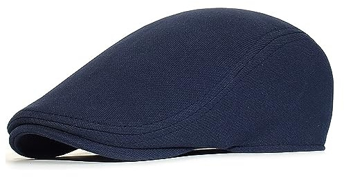 JAOAJ Casquette Beret Casquette Plate Homme Casquette Souples Béret Coton Vintage,Chapeaux Gavroche Réglable Irlandais Peaky Newsboy Chapeaux
