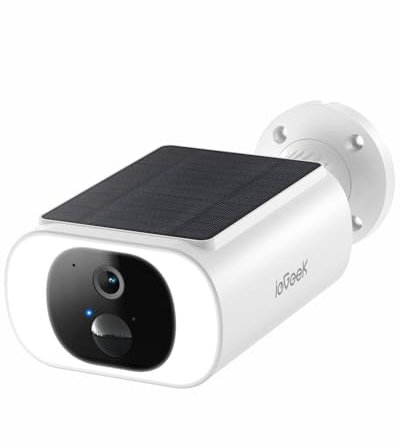 ieGeek 2K Camera Surveillance WiFi Exterieure sans Fil Batterie S1-3MP Camera Solaire Exterieur Vision Nocturne Couleur, Détection Mouvement, Audio Bidirectionnel, IP66, Compatibile Alexa