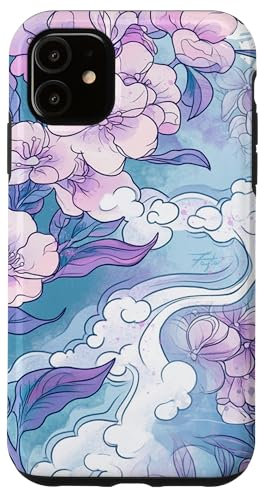 Korean Lilac flower in Aesthetic grunge retro Kpop vaporwave Case for iPhone 11