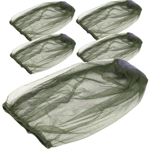 TOVINANNA 5pezzi Cappello Rete Multifunzione per Apicoltura e Pesca Leggero e Traspirante per Proteggere la Testa e Viso dagli Insetti Adatto per Outdoor e Viaggi