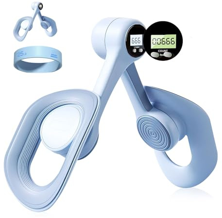 Kegel Pelvic Floor Trainer for Women with Counter , Inner Thigh Muscle Master Exercise Devices, Leg Strengthener Workout Exerciser Equipment for Home Use (Blue)