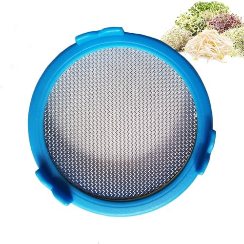 Tapa coladora para tarros de germinación, tapas de tarro de germinación, tapas de germinación de tarros Masön, tapas de germinación de acero inoxidable para tarros Masön de ancha, kit de cultivo