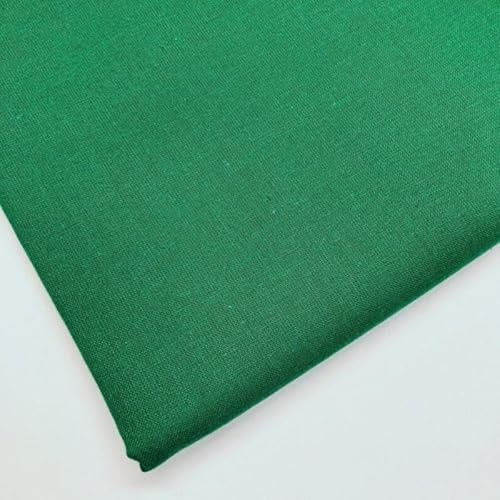 Plain 100% Cotton Fabric for Arts & Crafts, Dressmaking, Quilting, Sewing, Bedding, Pillowcases, Bunting - 150 CM Extra Wide by Black Horse Surrey (Emerald Green, 1 Meter)