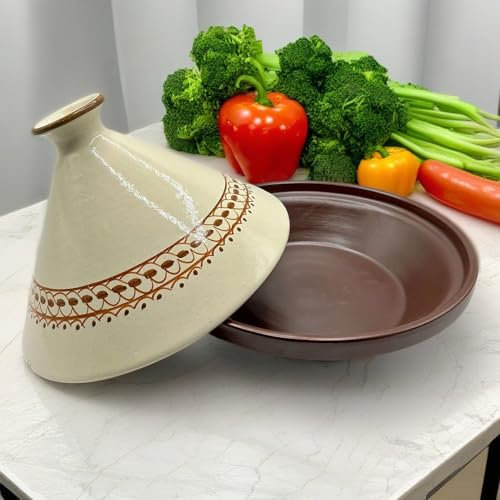 Tajine in Terracotta XL 32cm – Autentica Pentola Etnica Marocchina/Tunisina con Ebook Gratuito 1504251000