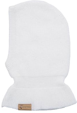 KNITAS Berretto monostrato per bambini in cashmere e lana merino per neonati e bambini | Super morbido caldo passamontagna | Cappello invernale per bambini in bianco – per 0 – 12 mesi, bianco, 0-3