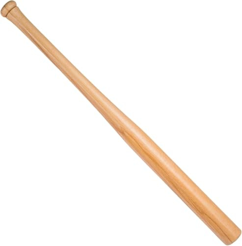 M.J COMFY-LIFE Professional Wooden Baseball Bat - Solid Hardwood Slugger for Training & Practice, Natural Brown Finish for Youth & Adult Players, Heavy Duty Outdoor Sports Bat (32inch)