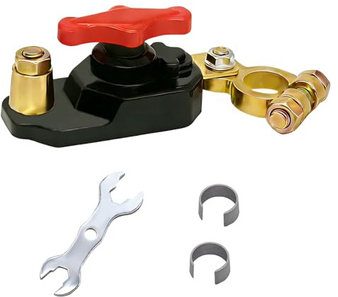 Interruttore di disconnessione per batteria auto, trasmissione stabile, regolabile, in rame puro ad alta conduttività, interruttore di sicurezza intelligente da 12V per auto, camper, camion e