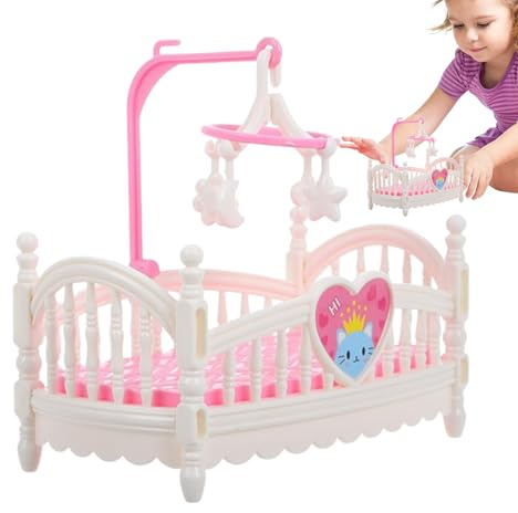 Générique Lit Bébé Style Maison Ornements Et Accessoires Cartoon Simulation | Mobilier Jouet Pour Déco Chambre Enfant, Photo Collectionneur, Maison Miniature, Set Chambre
