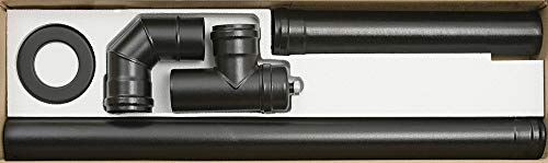ALAPELLET aeternum Y40725150004 Kit Instalación Estufas Pellet, Negro Mate, D. 80