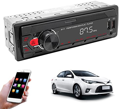 NICERAM Voiture Simple DIN,Autoradio avec - Lecteur MP3, Assistant to Talk, autoradios Antichoc Anti-interférences
