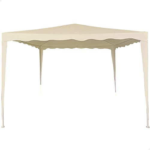 AKTIVE 61023 - Carpa Desmontable 300x300x240 Crema, Toldos Exterior terraza, terraza, Playa o Camping, Pérgolas de jardín, Cenador fácil de Montar