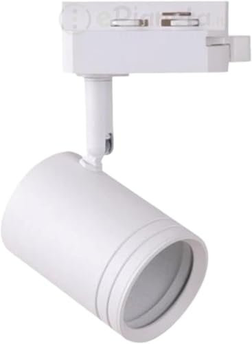 monofase, Spot LED, faretto, Lampada a soffitto, Sistema a binari, Illuminazione da Interno / GU10, 50 W, faro colore bianco, Proiettore led per binario monofase