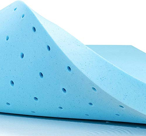 subrtex Topper Viscoelástico 90×190 cm,Topper Gel Colchon Espuma de Memoria 5cm Sobrecolchón Pero Solo Colchón sin Funda(5 cm, 90×190)