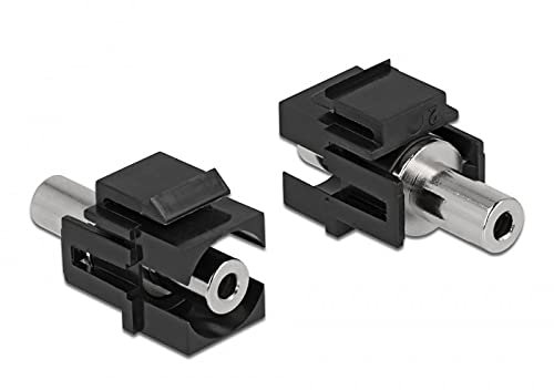 DeLOCK Keystone - Módulo jack (3,5 mm, 3 pines, color negro)