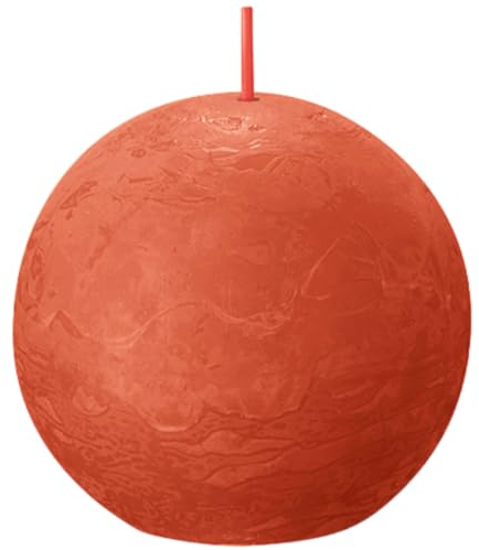 BOLSIUS Earthy Orange Rustic Ball Candle 8cm
