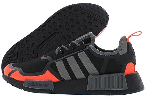 adidas Men's NMD R1 Running Shoe, Core Black/Grey Four/Solar Red, Size 11.5