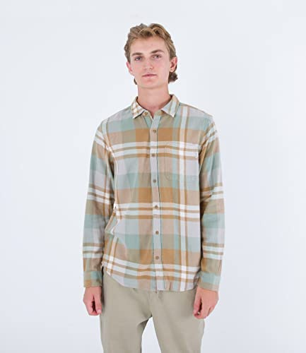 Hurley Chemise à Manches Longues Homme Portland Organic Marron