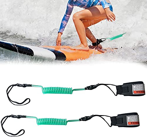 PMELCXD Surfboard Leash, 2 Stücke Sicherheits Seil für Surfbrett, Surfboard-Leine Anti-verschränkung Elastisch, Fußschlaufe mit Klettverschluss, Dehnbar Leine für SUP Surfboard