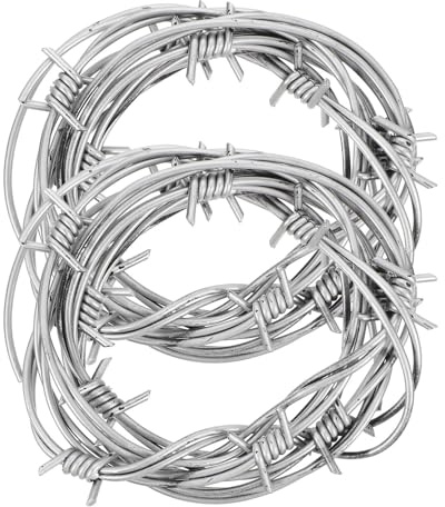 IFUNDOM 2 Pezzi Finto Filo Spinato Decorazione Halloween Plastica Filo Artificiale Decorazione Western Decorazione Per Feste Di Natale Cowboy 2,4 M