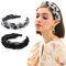 LOPHE Bandeau, Cheveux Serre Tête Tressé en Tissu 2 Pièces Headband Large Épais Plastique Cheveux Hoop Antidérapants Mode Accessoires de Coiffure pour Femmes et Filles