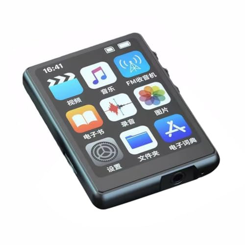 LYEAA Reproductor MP3 MP4 pantalla táctil completa Bluetooth 5.3 reproductor de música sin pérdidas con radio FM y grabación