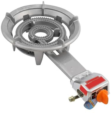 Fornello a gas portatile, ad alta potenza, 7,0 kW, piano cottura a bruciatore singolo, con protezione anti-fiamma, ideale per cucina domestica e cucina all'aperto