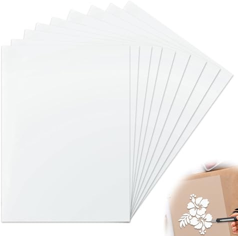 18 PCS Clear Acrylic Sheet, A4 Perspex Sheet 20x30cm Acrylic Board Transparent Plexiglass Panels 0.3mm Thick Plastic Sheets for Crafts Projects DIY Picture Frame Painting