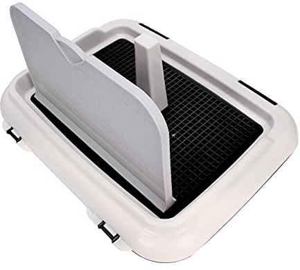 Fafeims Inodoro para Perros Bandeja de Entrenamiento Eficiente para Cachorros en Interiores para Perros Pequeños, Cerca Absorbente para Orinal para Gatos para Dueños de Mascotas Ocupados, Orinal de