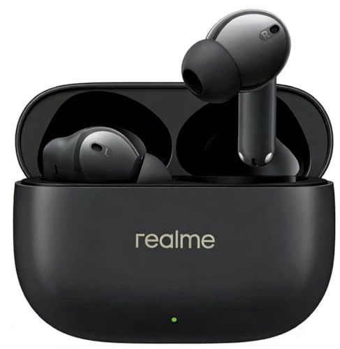 realme Buds T310 Auriculares Inalámbricos con 46dB ANC Cancelación de Ruido, 360° Audio Espacial Auriculares Bluetooth 40H de Batería, TWS In-Ear con 12,4 mm Hi-Res Audio Controlador, IP55, Negro