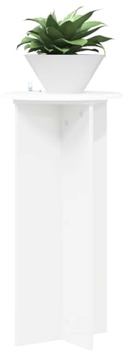 vidaXL Växtställ 2 st Vit Ø40 x 80 cm Konstruerat trä