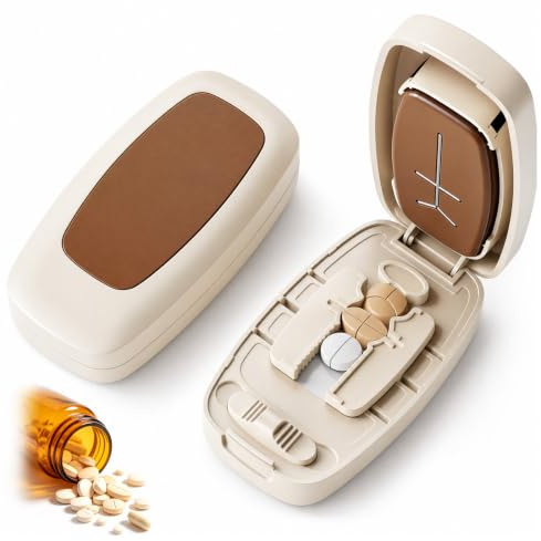 Coupe Comprimé, Coupe Medicaments en 2/3/4, Beige
