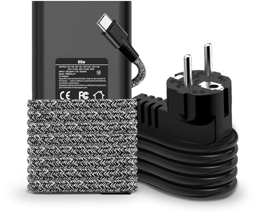 SIKER Alimentatore CA da 65 W/Caricabatteria Compatibile con HP Elitebook X360, Spectre, Chromebook, ProBook, Elite x2, Envy, Reise-Notebook Typ C
