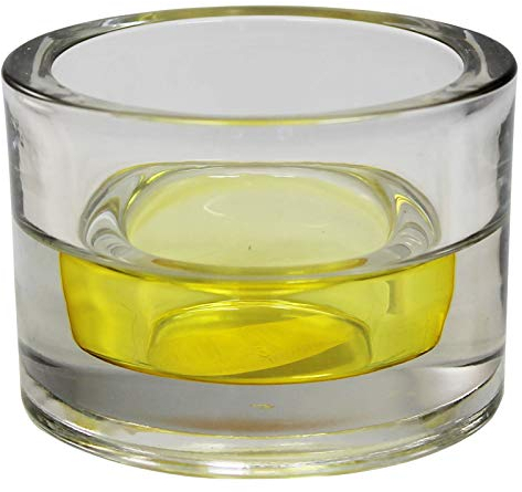 Ebersbacher Kerzenfabrik GmbH Portavelas Jumbo Maxi Amarillo Velas de té y Velas de té Grandes de Aprox. (diámetro x Altura) 80 x 55 mm.