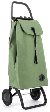 ROLSER I-Max Tweed 2 Wheel Foldable Shopping Trolley - Green