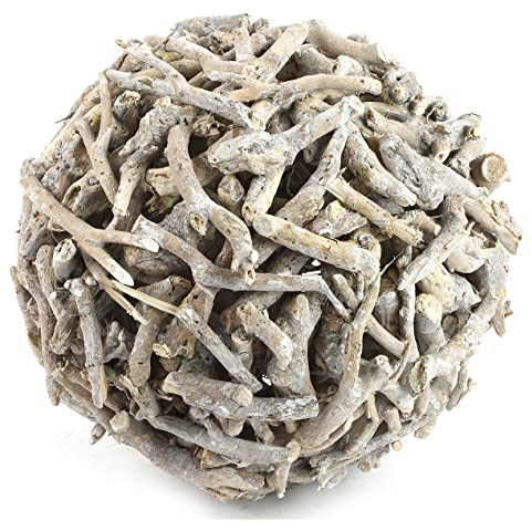 CHICCIE Dekokugel Holz 20cm - Kugel Holzkugel Deko Dekoration Naturdeko Natur