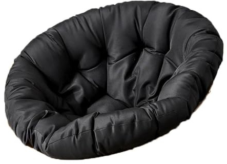GYYFQH Rond Papasan Coussin De Chaise ，papasan Rotin Fauteuil，Coussin Fauteuil Papasan, Épaissir Imperméable Antidérapant,pour Jardin Extérieur, Balcon Et Salon,noir-110X110cm