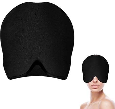 Migraña Gorro de Gel, Migraña Alivio Gorro, Gorro Migraña, Gorro de Gel para Migrañas Alivio, Gorro de Gel Frio, Gorro Migraña Frio Reutilizable de Compresas Frias y Calientes