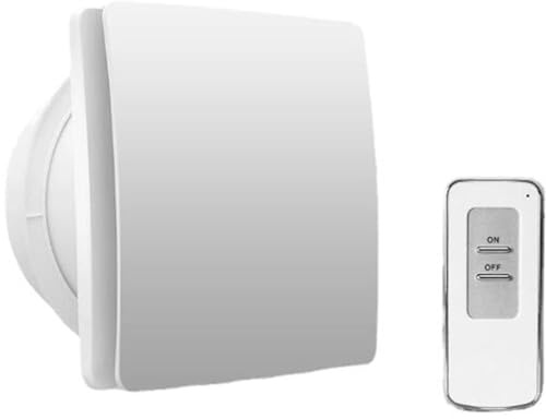 BETAM frånluftsfläkt kök Med backventil och fjärrkontroll,190m3/h Badrumsfläkt,Väggventilationsfläkt,för korridor/kontor/tvättstuga/butik,ABS-skal,B,4 inches